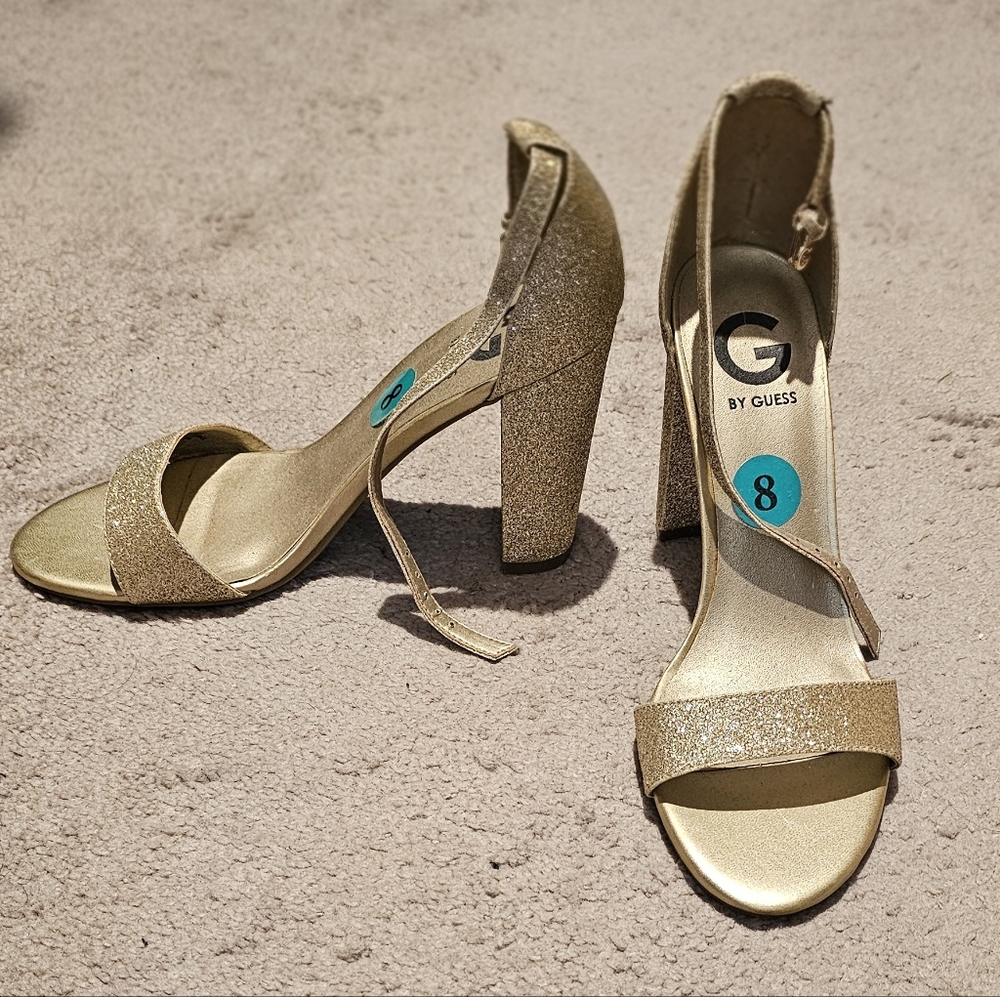 GUESS Shimmering Gold Heels